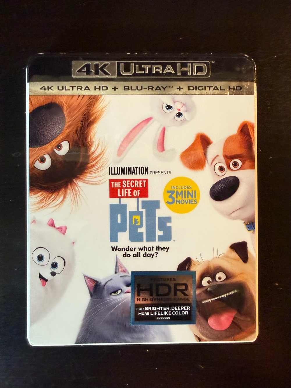 The Secret Life Of Pets (2016) | Ultra HD + Blu-Ray w/ Slipcover | LIKE NEW